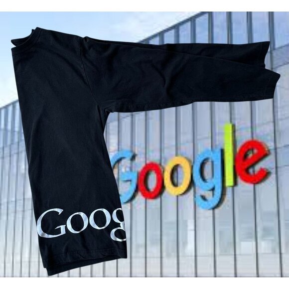 VTG Rare Google Long Sleeve T Shirt Large Black Colorful Dots Ultra Club Cotton - Picture 6 of 11